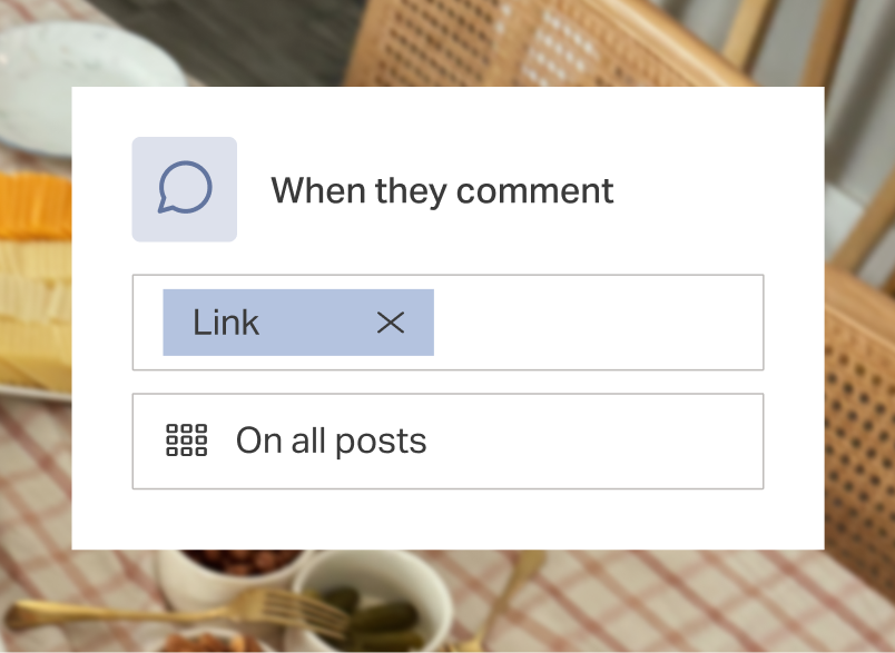 An Instagram comment keyword trigger configured for all posts.