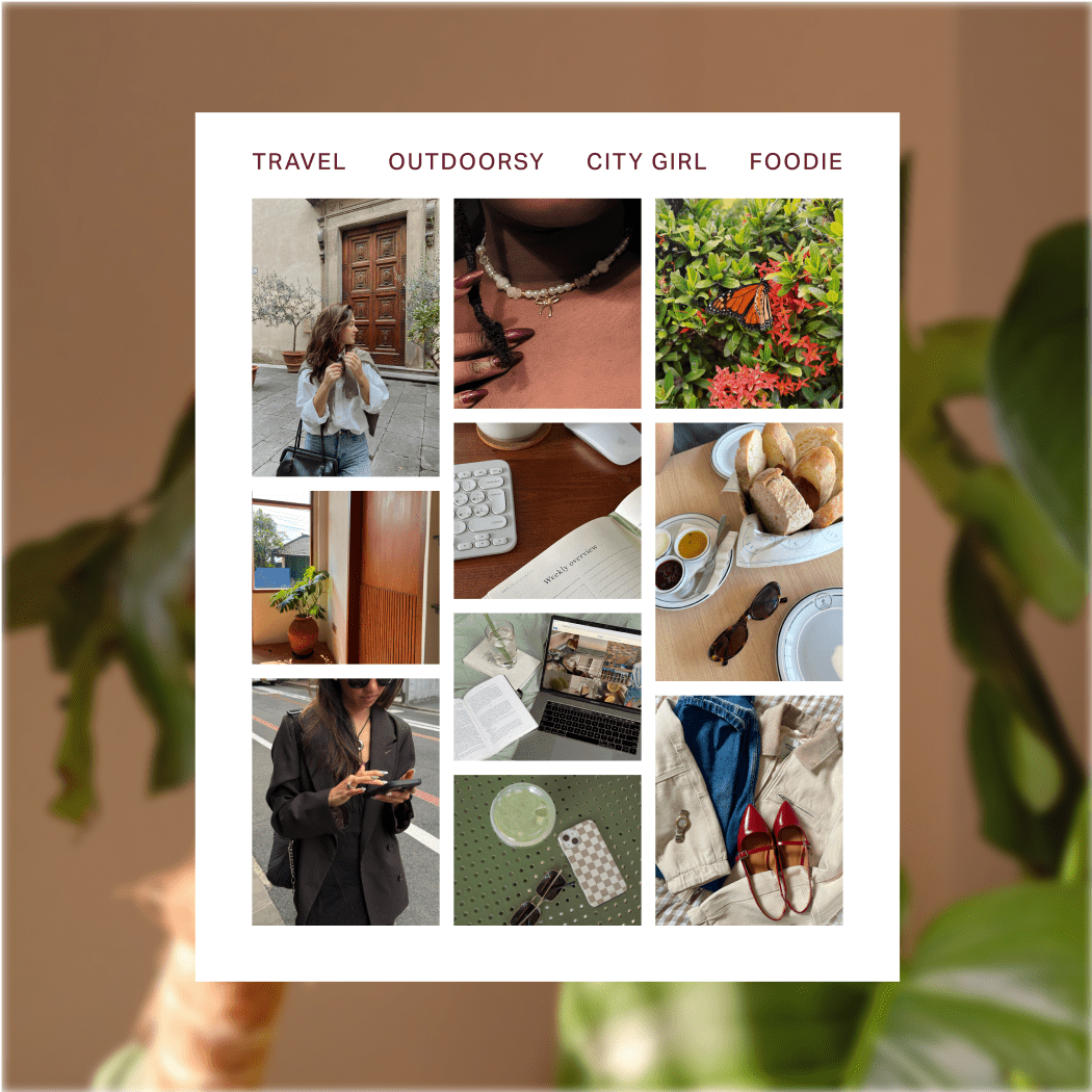 Stock imagery selected for social content in Planoly.