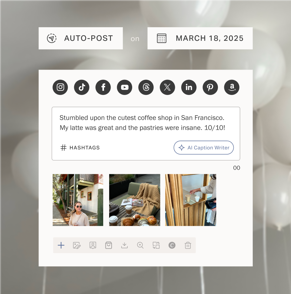Instagram posts scheduled and previewed in the Planoly calendar.