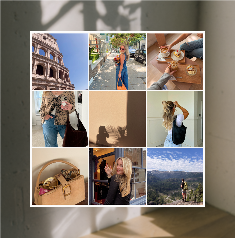 An Instagram grid being organized in the Planoly visual planner.