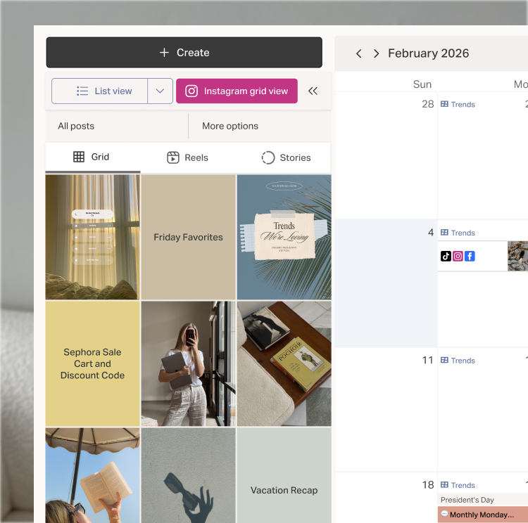An Instagram grid arranged in the Planoly visual planner.